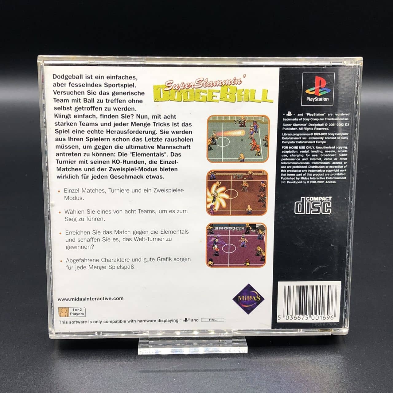 PS1 Super Slammin' Dodgeball (Midas Touch) (ohne Anleitung) (Gut) Sony PlayStation 1