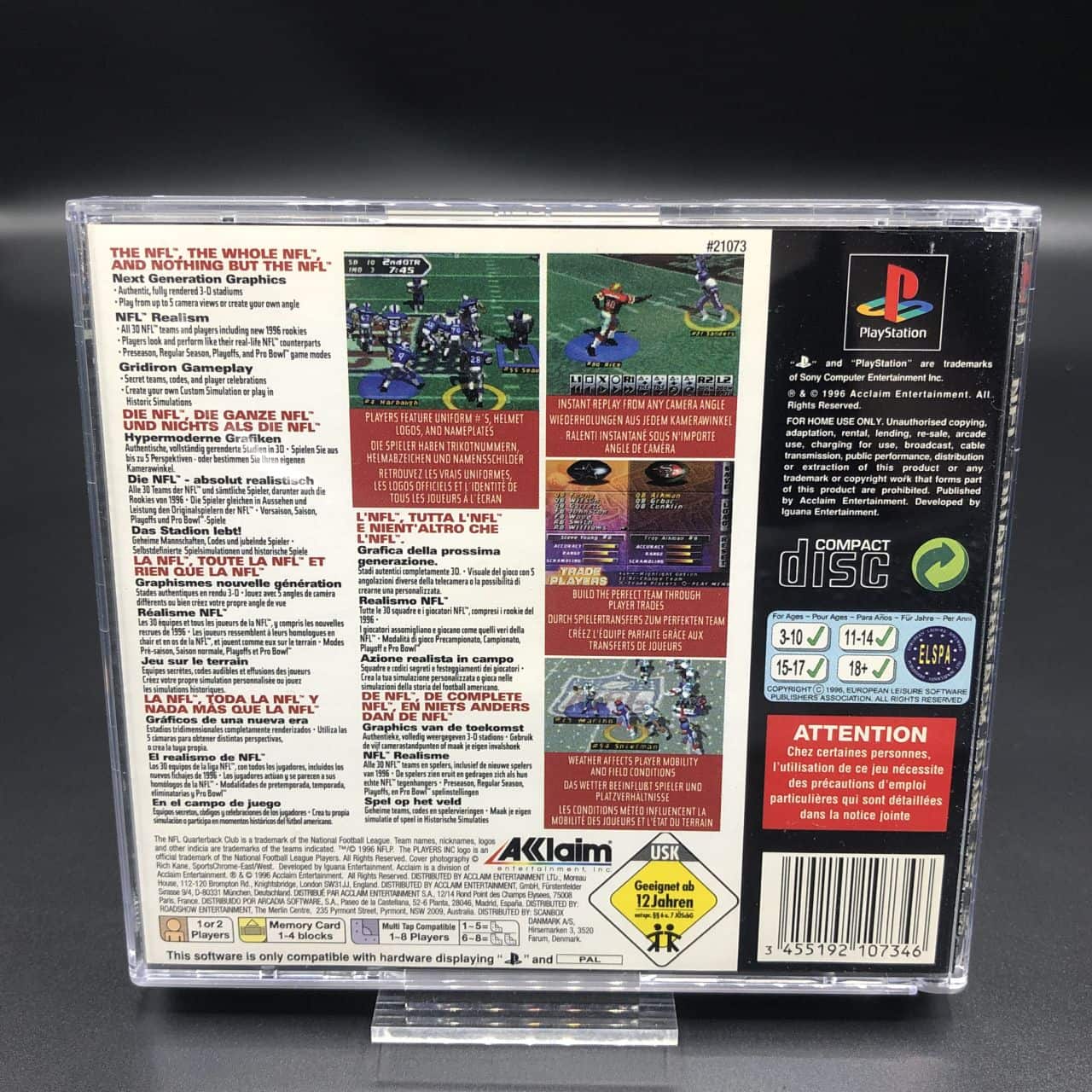 PS1 NFL Quarterback Club 97 (ohne Anleitung) (Gebrauchsspuren) Sony PlayStation 1
