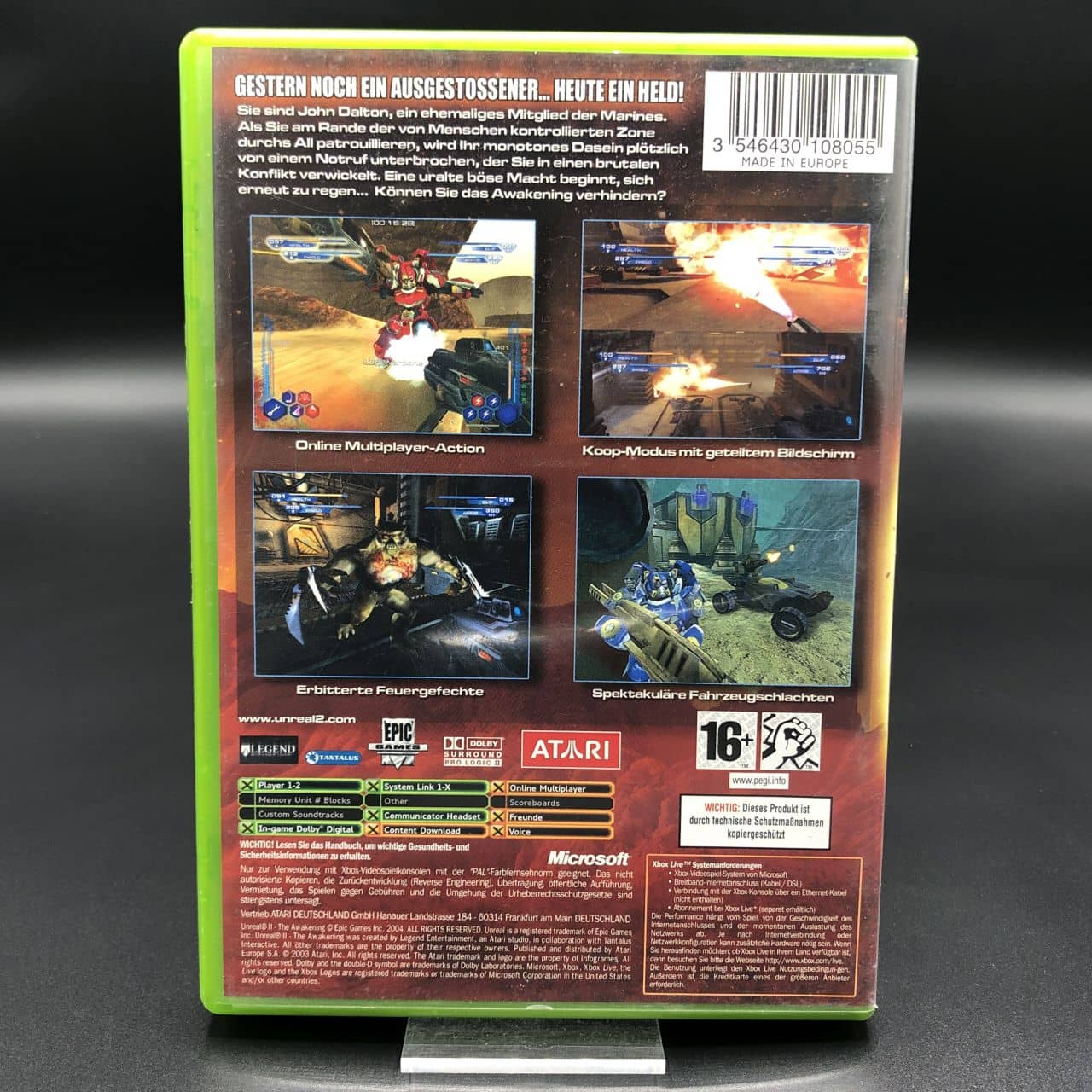 XBC Unreal II: The Awakening (Komplett) (Sehr gut) Microsoft Xbox Classic
