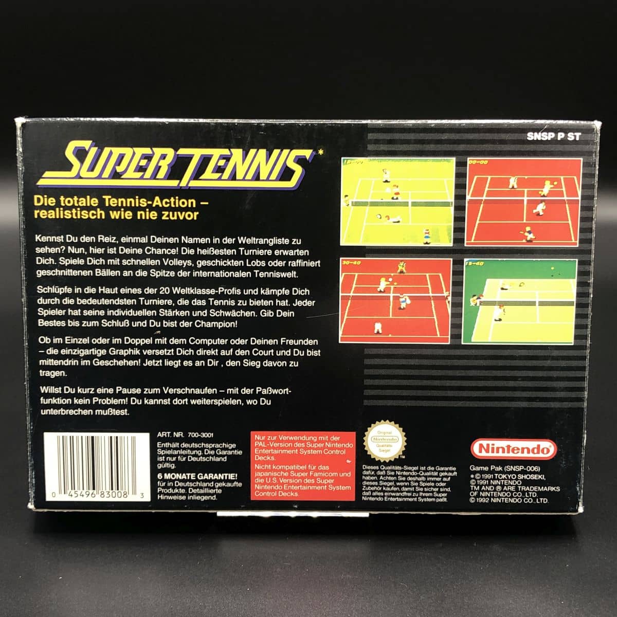 SNES Super Tennis (Komplett) (Gut) Super Nintendo