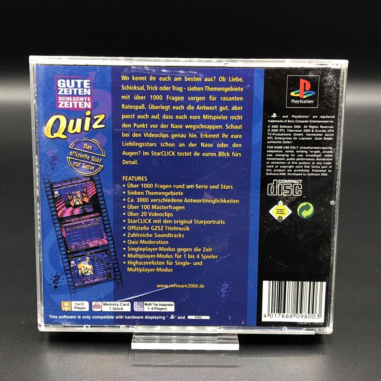 PS1 Gute Zeiten Schlechte Zeiten Quiz GZSZ (Komplett) (Gebrauchsspuren) Sony PlayStation 1