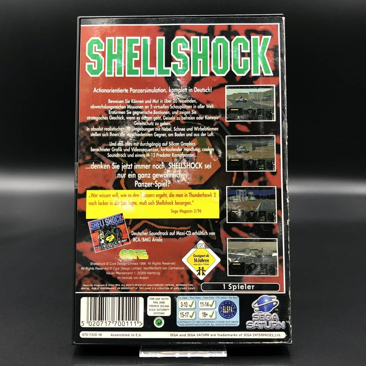 Shellshock (ohne Anleitung) (Gebrauchsspuren) Sega Saturn