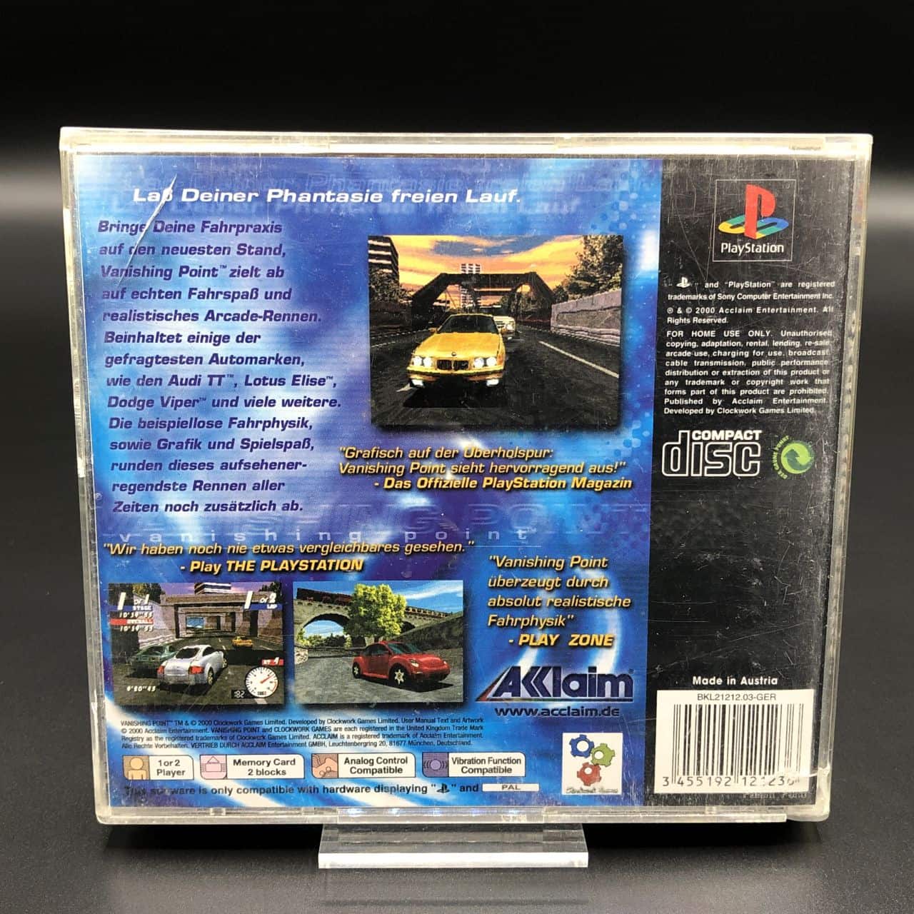 PS1 Vanishing Point (Komplett) (Sehr gut) Sony PlayStation 1