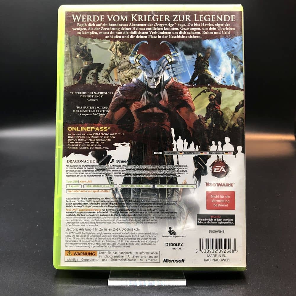 Dragon Age II (Komplett) (Sehr Gut) XBOX 360 (FSK18)